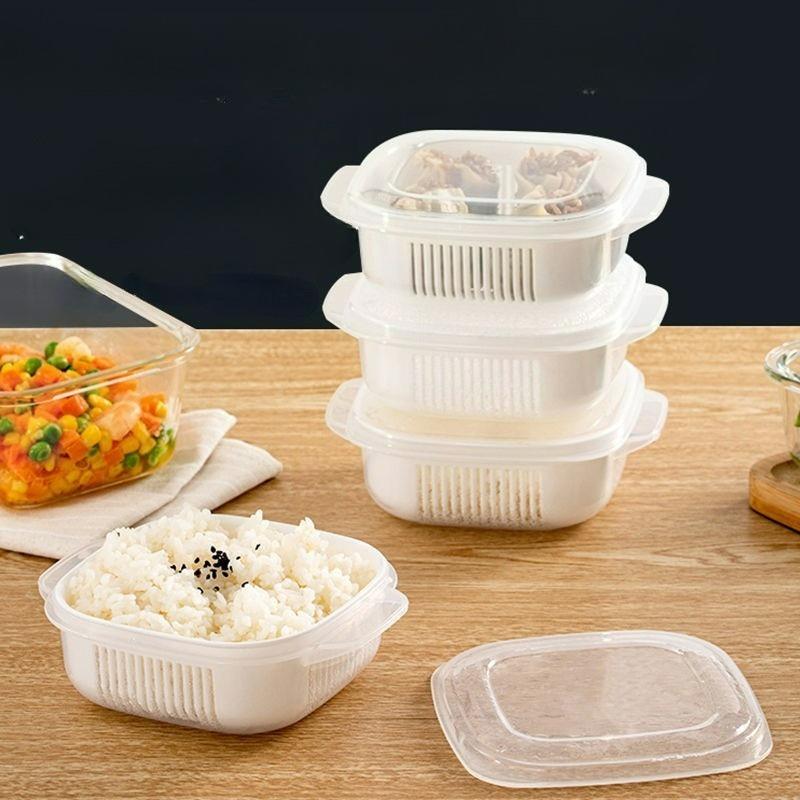 Rice frozen fresh-keeping box, office workers rice fruit bento box, rice leftover packing box