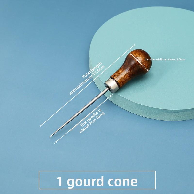 Old-fashioned Solid Wood Hole-making Spools, Hand-made Hole-drilling for Shoes, Perforation for Shoe Laces, Patching Shoes, and Shoe Repair.
