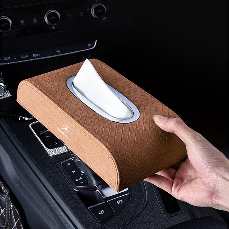 GLC GLB Auto Taschentuchbox Leder Serviettenpapier Aufbewahrungs-Organizer Für Mercedes Benz AMG W206 W204 W205 W212 W213 W221 W222 W223 W2