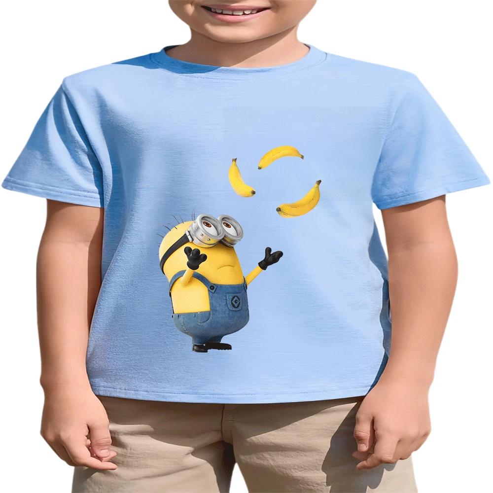 2026 Hot-Selling Children's T-Shirt Minions Summer Cartoon Print Fashion Boys and Girls
