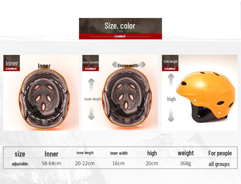 Kanle Outdoor Sicherheitshelm zum Klettern, Bergsteigen, Canyoning, Rafting und Bootfahren.