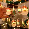 Christmas Decoration Lights – Santa Claus, Snowman, Reindeer, "Merry Christmas", New Year Decorative Supplies, 10-LED