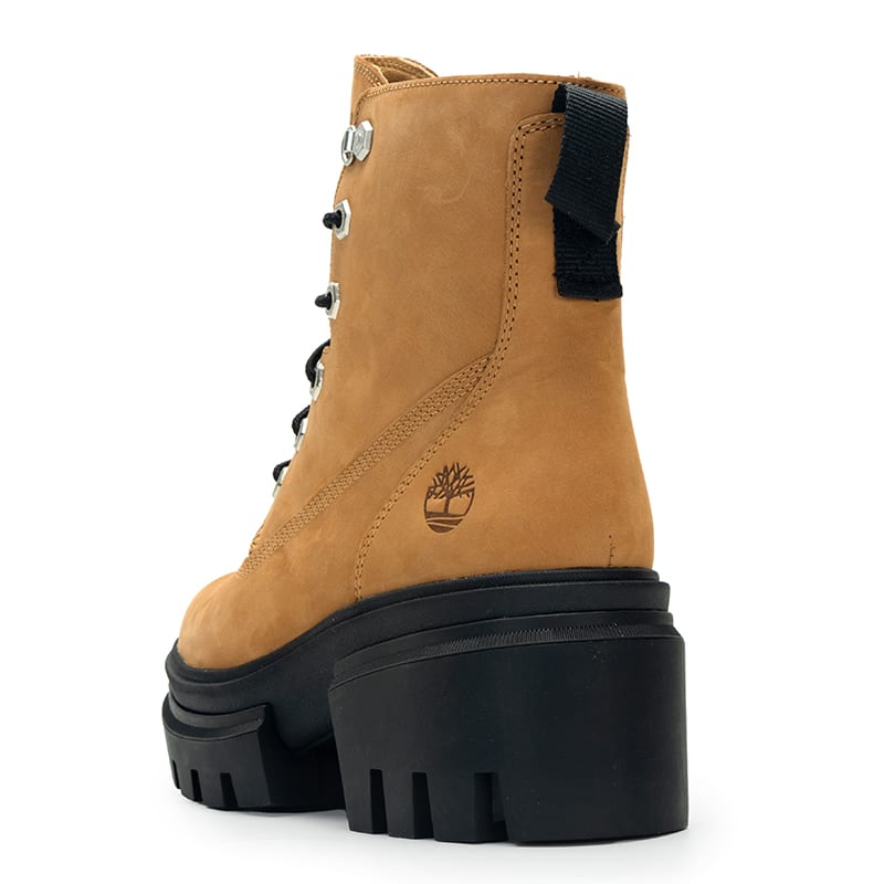 Timberland Everleigh Short Combat Boots Women's Brown A41QK231