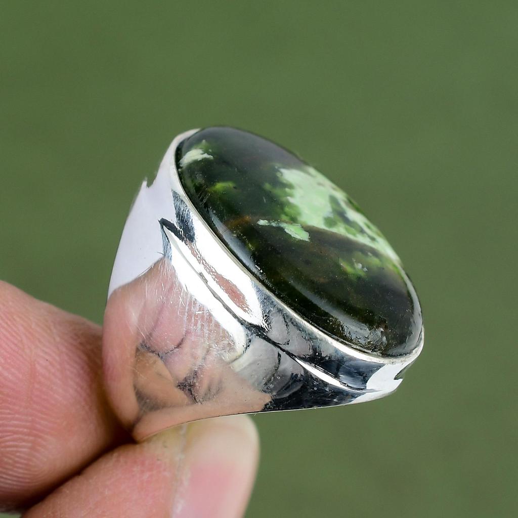 Australian Chrome Chalcedony Ring 925 Sterling Silver Rings Handmade Jewelry Natural Gemstone Ring Anniversary Gifts Available In Ring Size