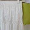 "Little Fresh" Solid Color Lace Hollow Cotton Umbrella Skirt - Women’s White Skirt
