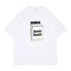 Sonic Youth Youthful Casual Loose Fit Round Neck Short Sleeve Pure Cotton Tshirt Blue Breathable Comfortable Unisex Summer Tee