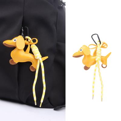 Vintage Dachshund Dog Keychain Unique Styles Sturdy PU Materials Elegant Charm for Bag and Keys Decoration Daily Use
