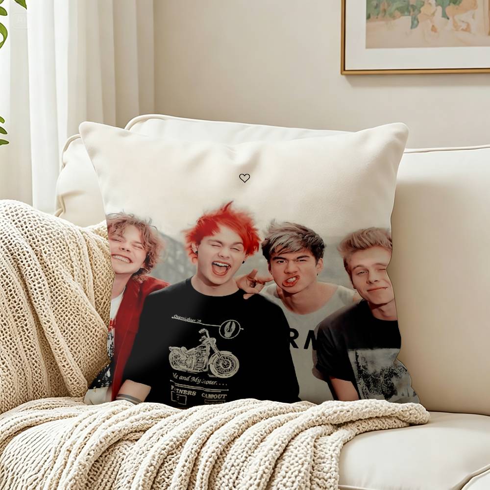 SOS AAshton Irwin Customizable Square Pillow case Double Sided Print Sofa Bedroom Decor Cushion Cover
