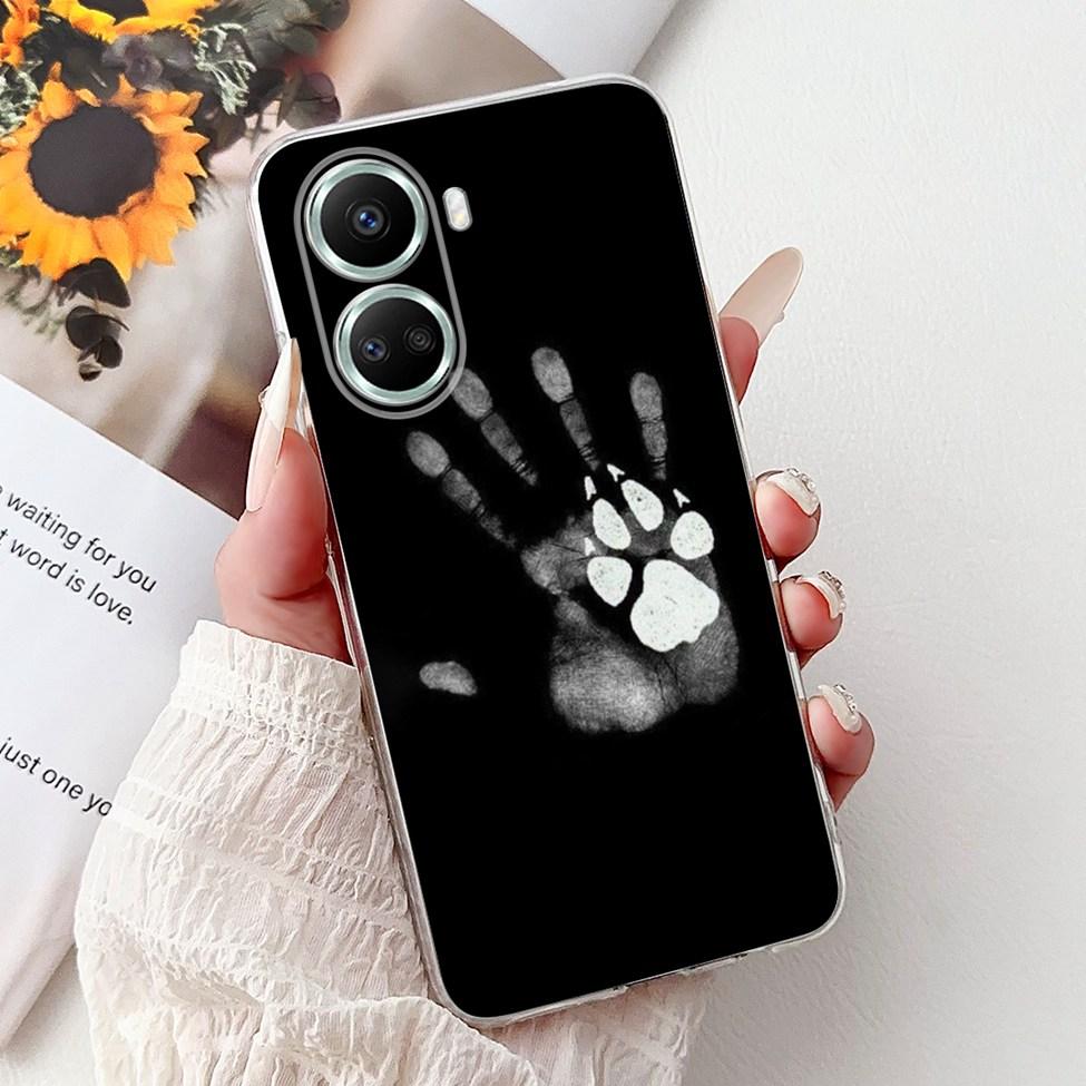 Clear For Huawei Nova 10SE BNE-LX1 BNE-LX3 BNE-AL00 Phone Case For Huawei Nova 10 SE Cover Case Luxury Cute Cartoon Cat Soft TPU Nova 10 SE