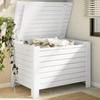 VidaXL Storage Box with Lid RANA White Solid Pine Wood, Blanket Box, Storage Chest, Box of 4002324
