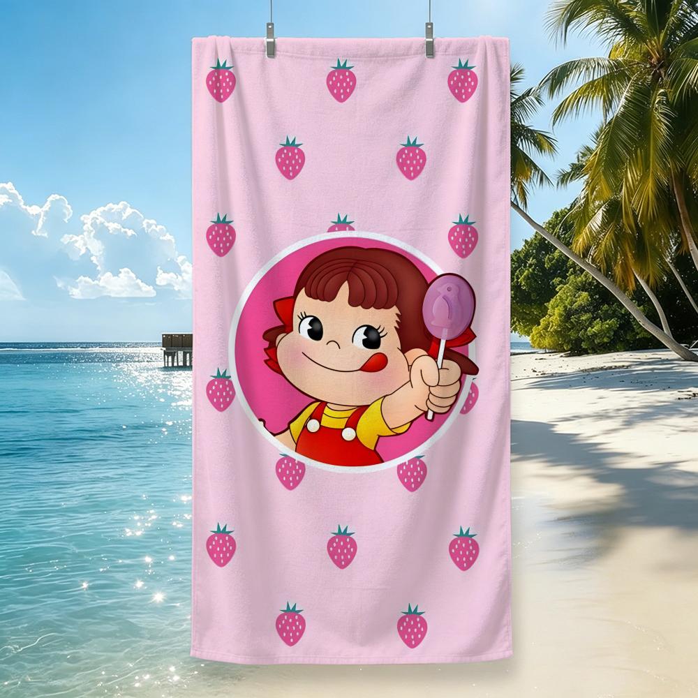 Cartoon Cute F-Fujiya Peko-chan Towel Towel Quick Drying Beach Towels Are Suitable For Swimming Pools Camping Yoga And The Gym