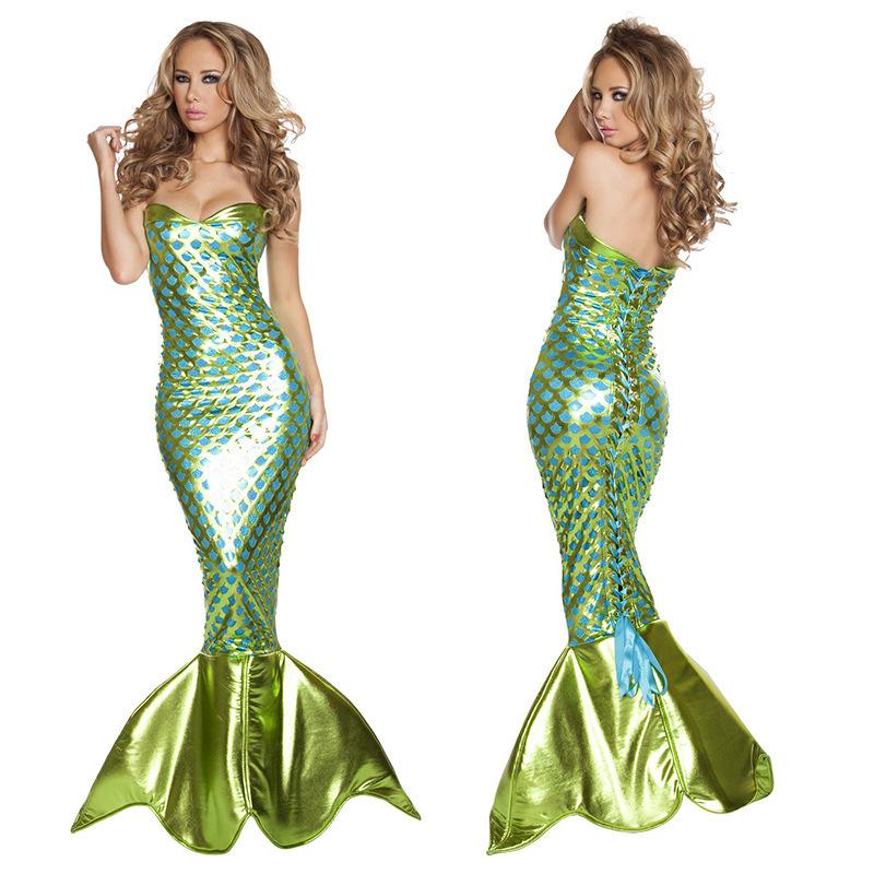 Cosplay Halloween mermaid costume, cosplay mermaid costume, European beautiful woman game costume stage performance costume