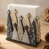Convenient Table Decoration Unique Wooden Tree Decoration Gift Christmas Tissue Holder  Office