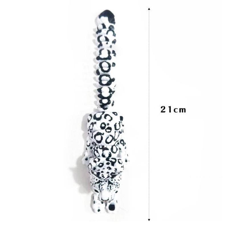 3D-gedrucktes Schneeleoparden-Modell Simulation Mehrgelenkig bewegliche Wildtier-Figuren Miniaturen Heimdekoration Handwerk Figuren