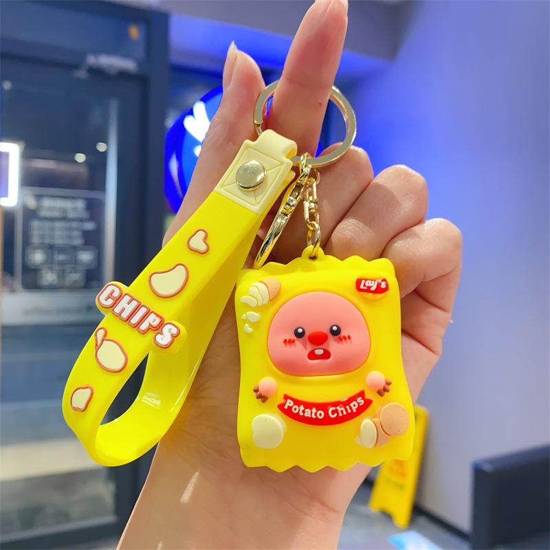 Cute Potato Chips, Small Animals, Keychain Pendant, Cartoon Doll, Doll Keychain, Small Gift, Schoolbag Pendant.
