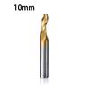 High Speed Steel HSS Coated M2 Single Flute Spiral End Mill Router Bit for Aluminum Copper Alloy uPVC Extrusions 80mm Length