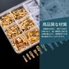 FINGOOO Flat Terminal Set of 360 Brass Gold Crimp Connection