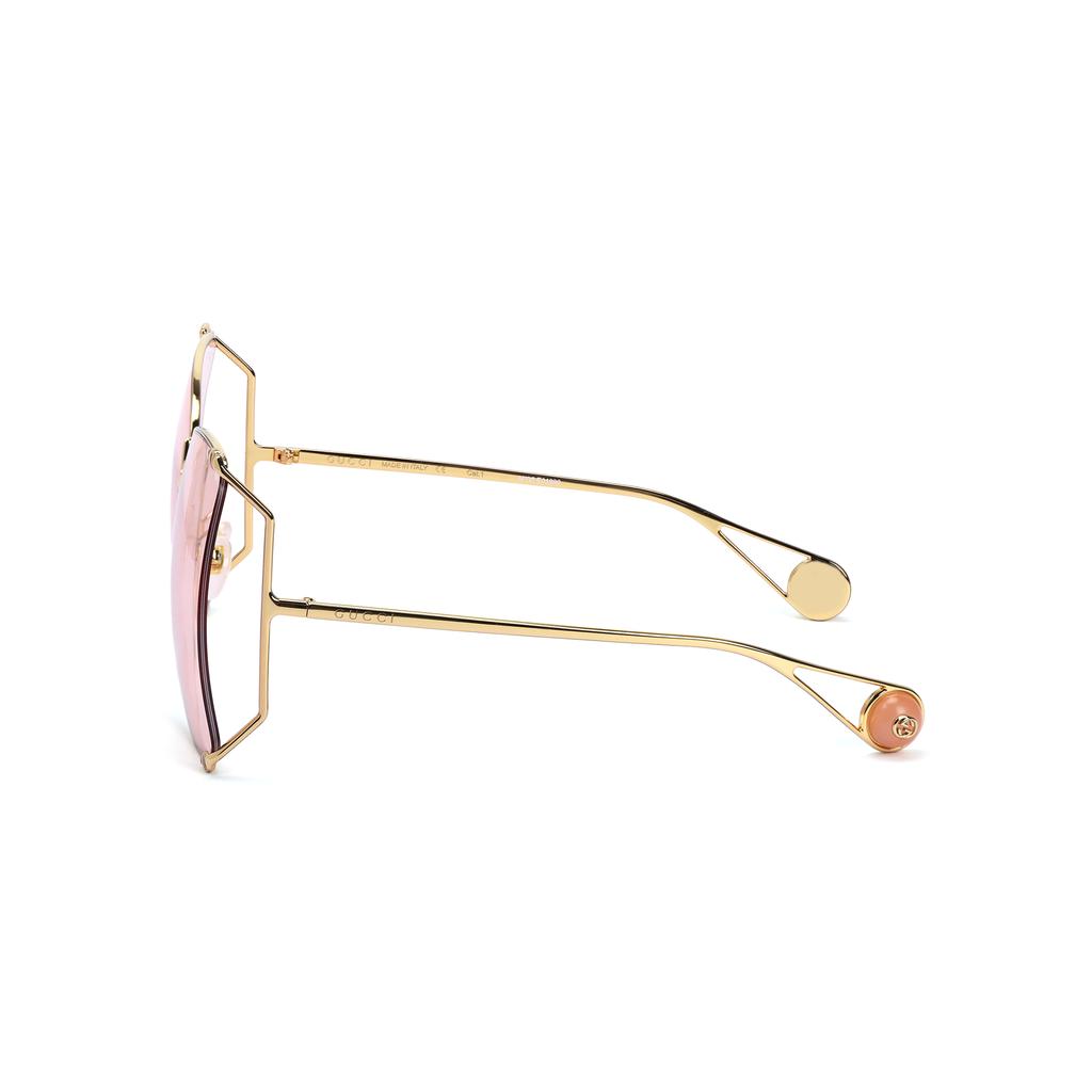 Gucci Icon Brand Design Round Sunglasses Women Sunglasses GG0252S-014
