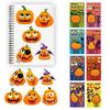 24pcs Creative Halloween Pumpkins Stickers For Tablets Phone Laptop Decoration Reusable PVC Safe For Kids DIY Project