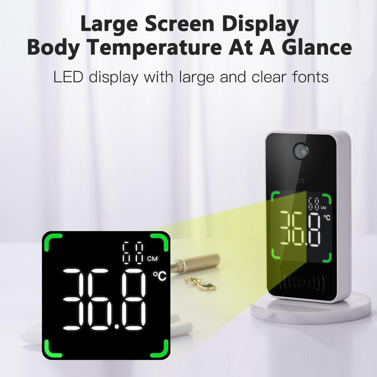 Non-Contact Digital For Thermometer 10cm-80cm Remote Auto Thermometer Wall-Mounted Infrared Thermometer degrees C Celsius degrees F Unit