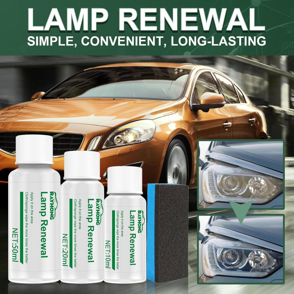 20ml/50ml Automotive Headlight Restoration Fluid Lampshade Yellowing Sanding Cleaning Scratches Polishing Agent Lamp Repair Fluid