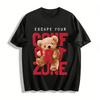 Cute Teddy Bear Comfort Zone Print Casual Top Pure Cotton T-shirt