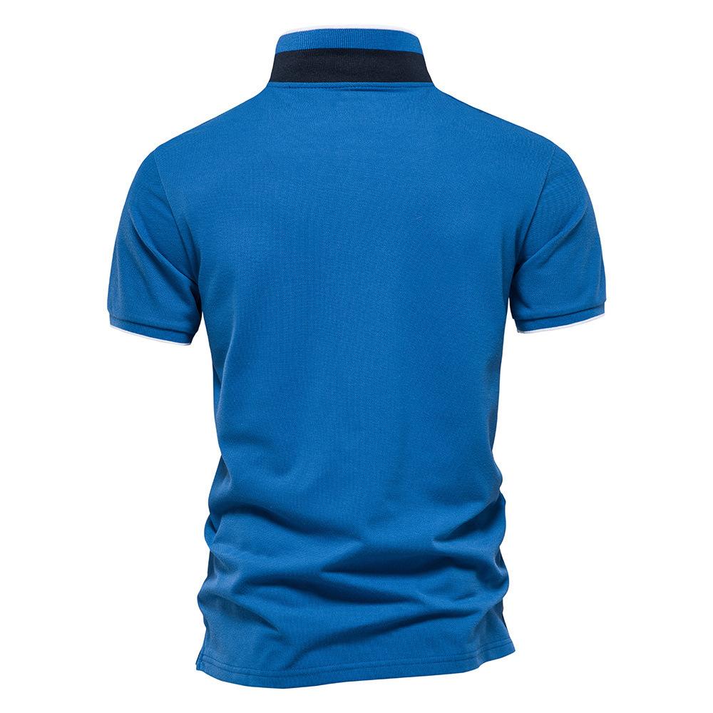 Polo Men's T-shirt Short Sleeve Spring and Summer New Cotton Logo High-end Men's Polo Shirt Cotton