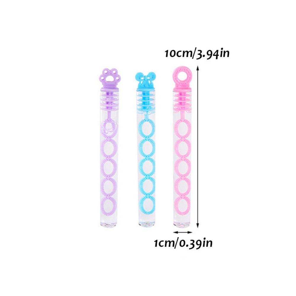 5-hole Colorful Bubble Tube Toy Handheld Mini Bubble Wand Cat Paw Bubble Blower Amusement Park