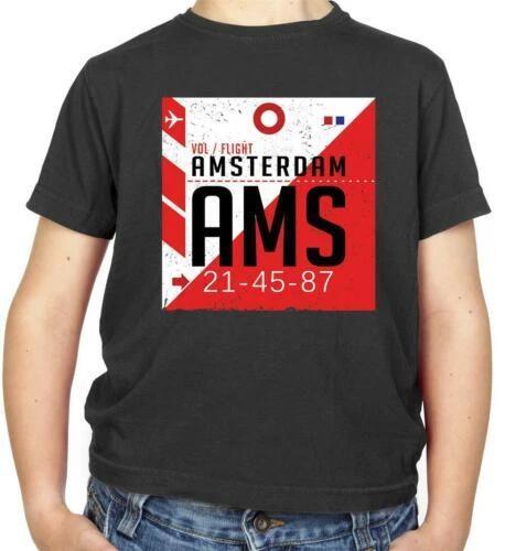 Детская футболка Range Amsterdam - Отпуск - AMS - Аэропорт - Голландия 130