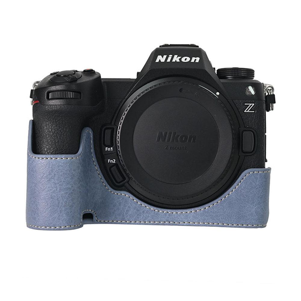 Получехол для камеры Nikon Z6III из ПУ кожи с крышкой для батарейного отсека для Nikon Z63 Z6III, магнитная накладка на корпус синий