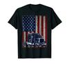 Proud Truck Driver American Flag Trucker Gift TShirt 100 Cotton ONeck Summer Short Sleeve Casual Unisexs Tshirt Size S3XL