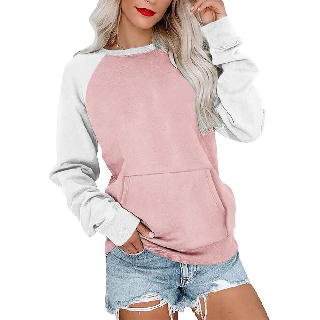 Women's Casual Long Sleeve Loose Fit Sweatshirt for Everyday Wear