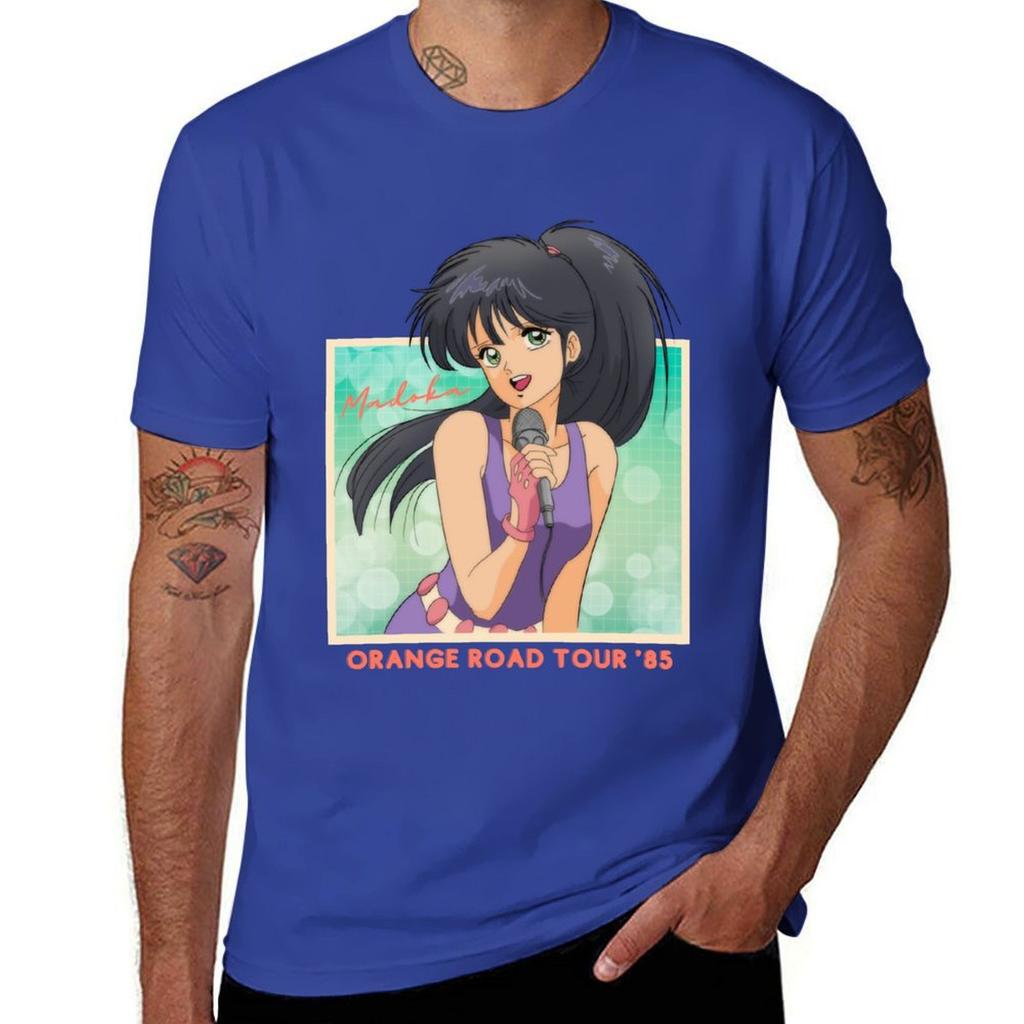 Kimagure Orange Road Madoka Ayukawa T-Shirt Customs Graphics Short Sleeve Tee Sweat Shirts, Men