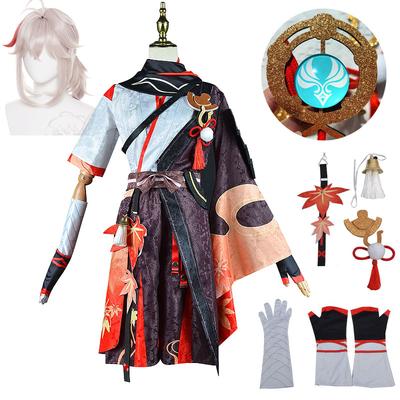 Kazuha Cosplay Kostüm Perücke Impact Kazuha Kaedehara Cosplay Outfits Party Kostüme