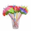 ABGE-Flower Drinking Straws Plastic For Hawaiian Theme Party Beach Tropical Birthday Wedding Party Decoration Supplies