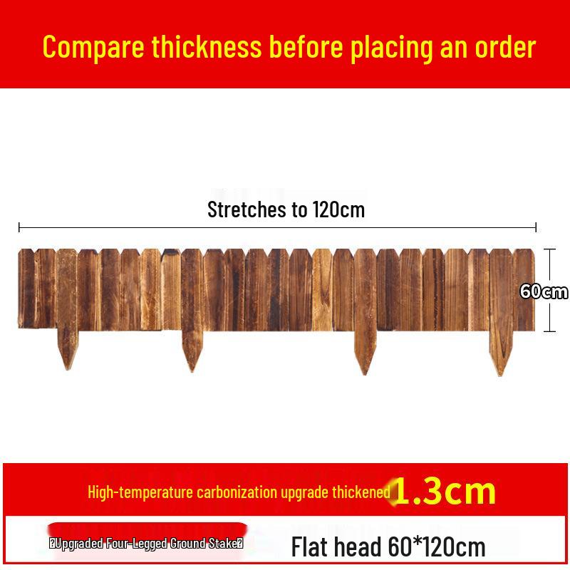 Flexible Garden Arc Wood Fence: Decorative, Anti-Corrosion Courtyard Barrier