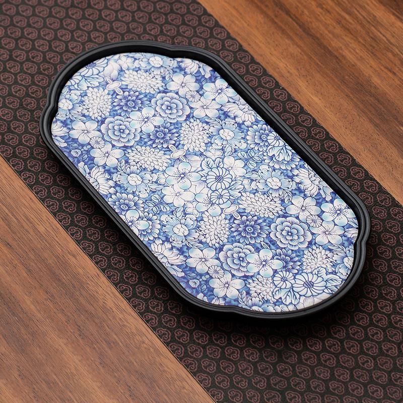 Chinese Style Retro Absorbent Tea Tray for Coffee Tables, Modern Household Decoration, Dry Bubble Function, New Design