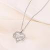 Unendliche Liebe Diamant Herz Anhänger Halskette Für Frauen Minimalistisches Design Zarte Schlüsselbein Kette