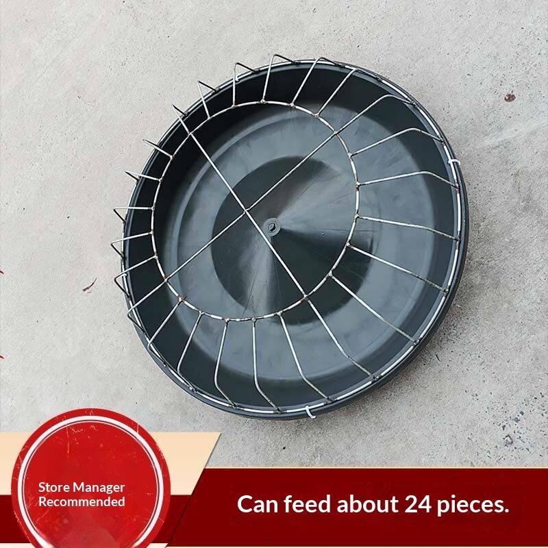 Roof Design Large Circular Chicken Feeder 12/14/16 Holes Rain Resistant for Farm Backyard Poultry Coop
