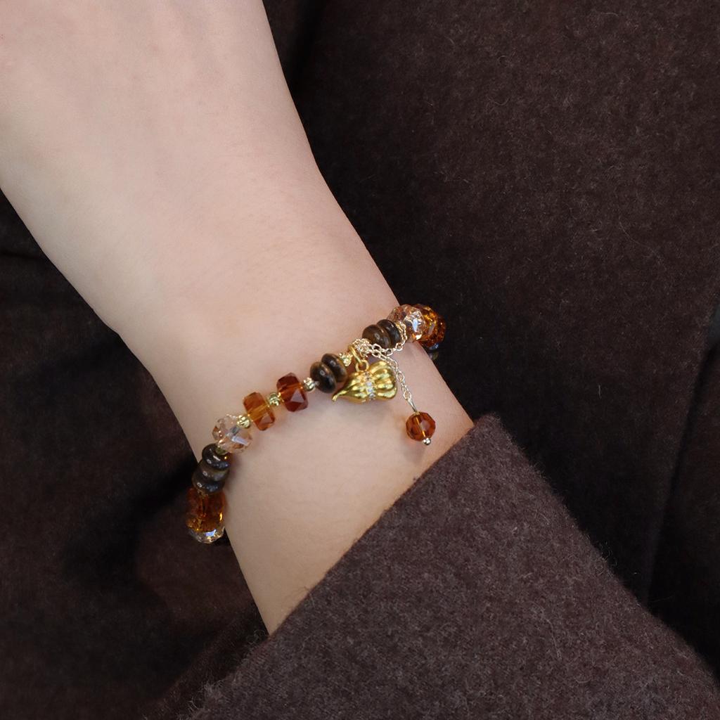 Natural Tiger'S Eye Stone Bracelet, Agate Crystal Bracelet. Fashion Women Daily Jewelry Lucky Gift