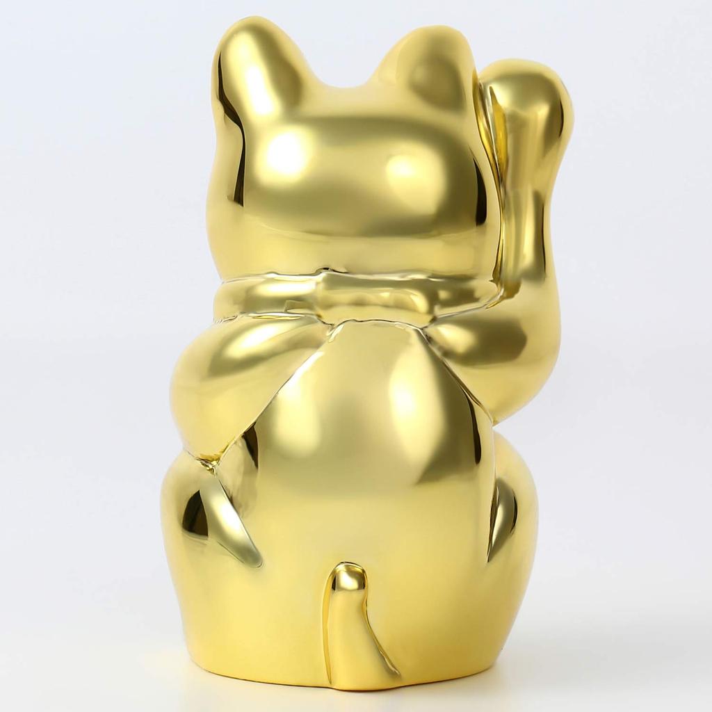 Usaya Original Design In Gold or Heavyweight Maneki-neko (Lucky Cat) Platinum, (Gold)