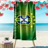 Brasilien Nationalmannschaft Print Strandtuch, Großes Weiches Schnelltrocknendes Handtuch für Strand Camping Schwimmen