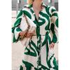 2023 European & American Style Printed Shirt Dress with Pockets - Casual Autumn Long Skirt with Tie