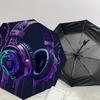1pc Gaming Headphones Neon Artwork Umbrella with Plastic Handle,Suitable for All Seasons Home Travel Outdoor UmbrellaDD524