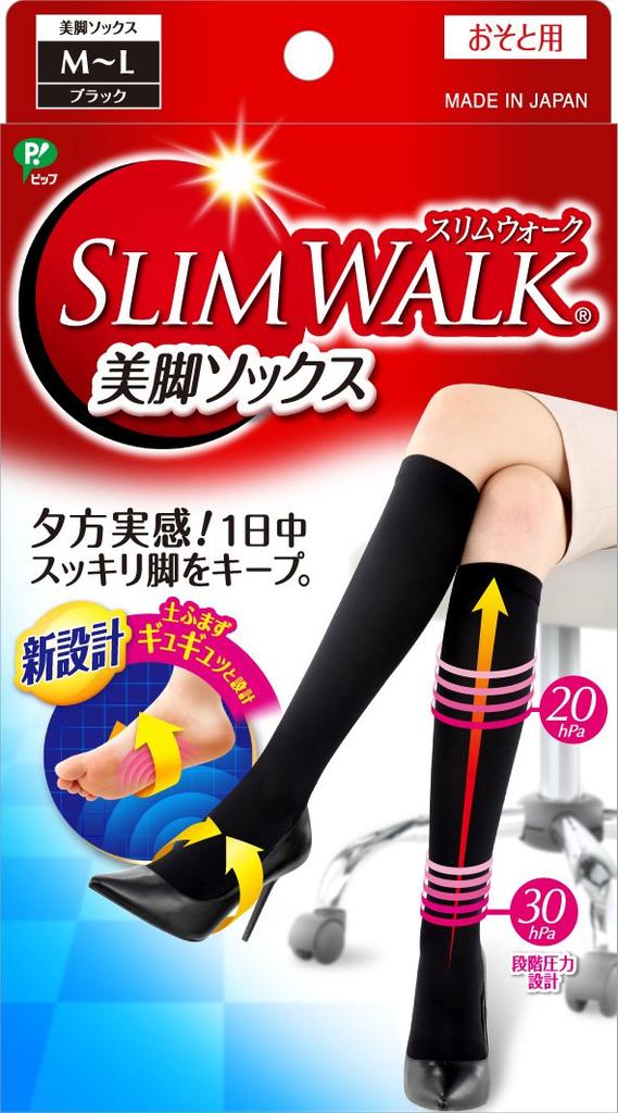 Slim Walk Beautiful Leg Black Compression Socks Socks, M-L Size, (SLIM WALK, socks, ML)