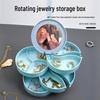 Rotating Multi-layer Jewelry Box with Mirror - Exquisite Storage for Earrings and Necklaces, Dustproof Design
