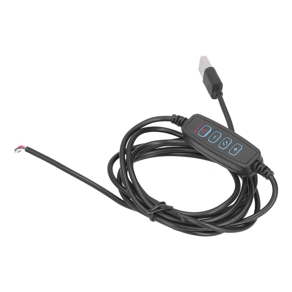 LED 2m Light Switch Cord Dimmable Universal USB Lamp Power Cord for 5V Lamp Outdoor Home