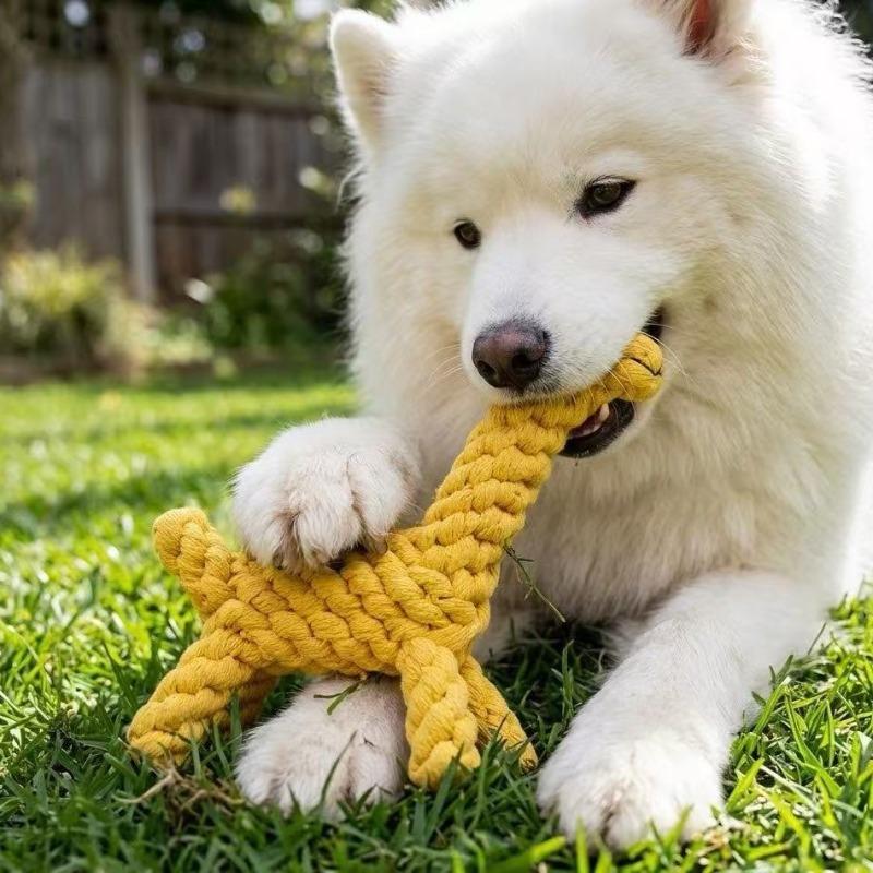 Weaving Bite Resistant Pet Toys Golden Retriever Teddy Small and Medium Dogs Unstuffing Knot Cotton Rope Toys