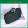 Bolso de Mano para Mujer con Adornos de Flor Metálica Perforada con Agua Para Eventos Formales de Noche