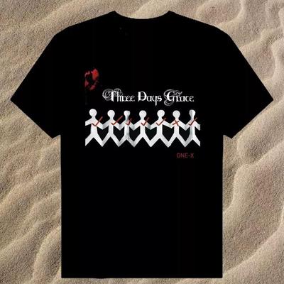 Three Days Grace Band One X Zwart T-shirt Volledige Maat S 5XL